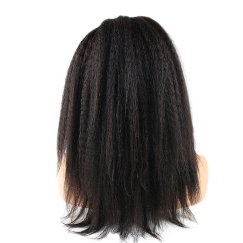 Affordable Full Lace Human Hair Wigs Kinky Straight Virgin Brazilian Human Hair with Baby Hair All Around
