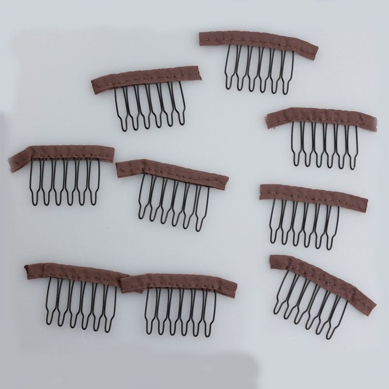 wholesale Wig Combs and Clips Wig Accessories for Wig Cap Black and Brown Color Wig Cap Comb Straps