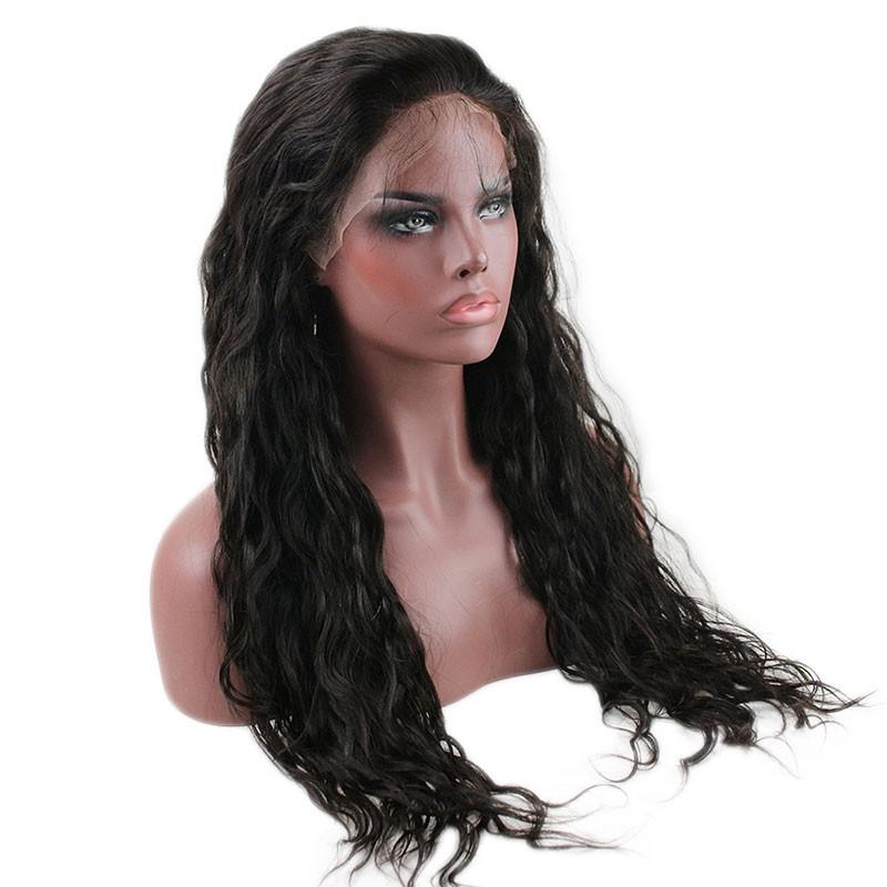 Wet And Wavy Full Lace Wigs 100 Human Hair with Natural Hairline for Women Water Wave Long Wig