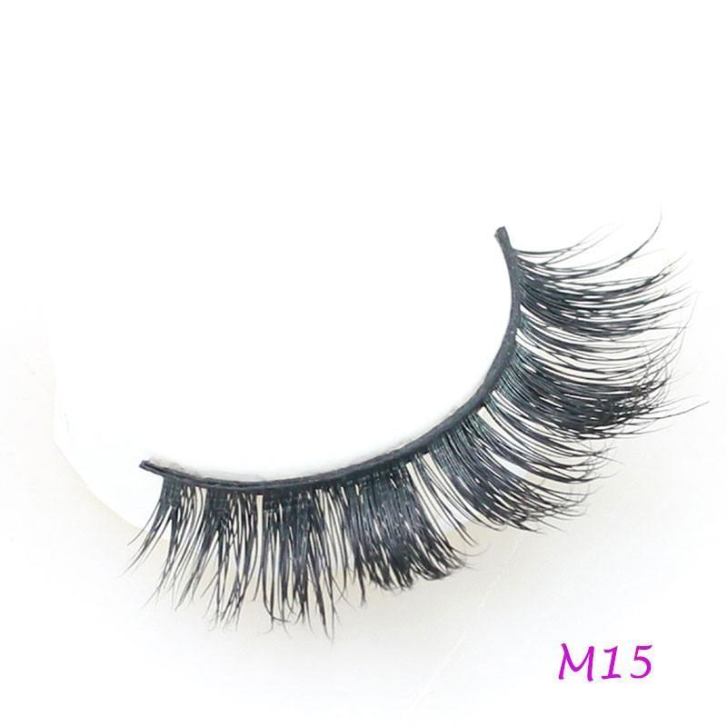 3D Mink Eyelashes 1 Pair 2 pcs More Natural Hand Make Lashes Eyelash Magnetic Eyelashes