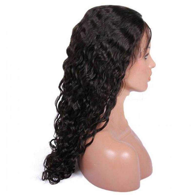 Long Loose Curly Glueless Full Lace Wigs Indian Remy Hair 130 Density Soft Curls for Long Hair