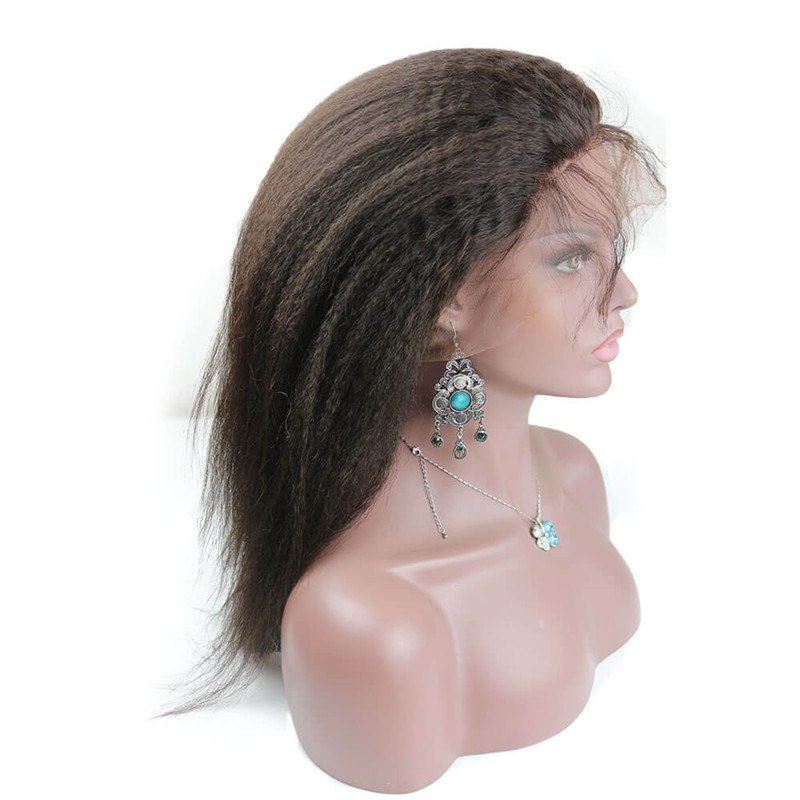 Full Lace Human Hair Wigs Kinky Straight Peruvian Full Lace Wigs