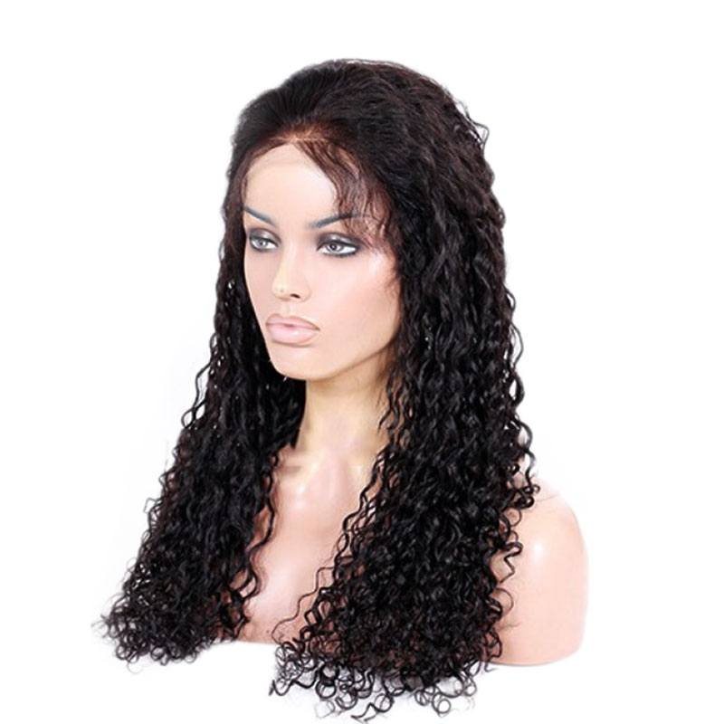 Water Wave Full Lace Wigs With Baby Hair Pre Plucked Human Hair Glueless Wigs 130 Density