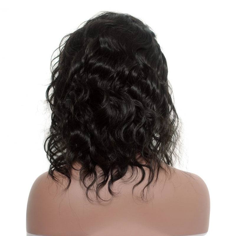 African American Full Lace Human Hair Wigs With Baby Hair 130% Density Natural Wave Virgin Hair For Black Women Wigs