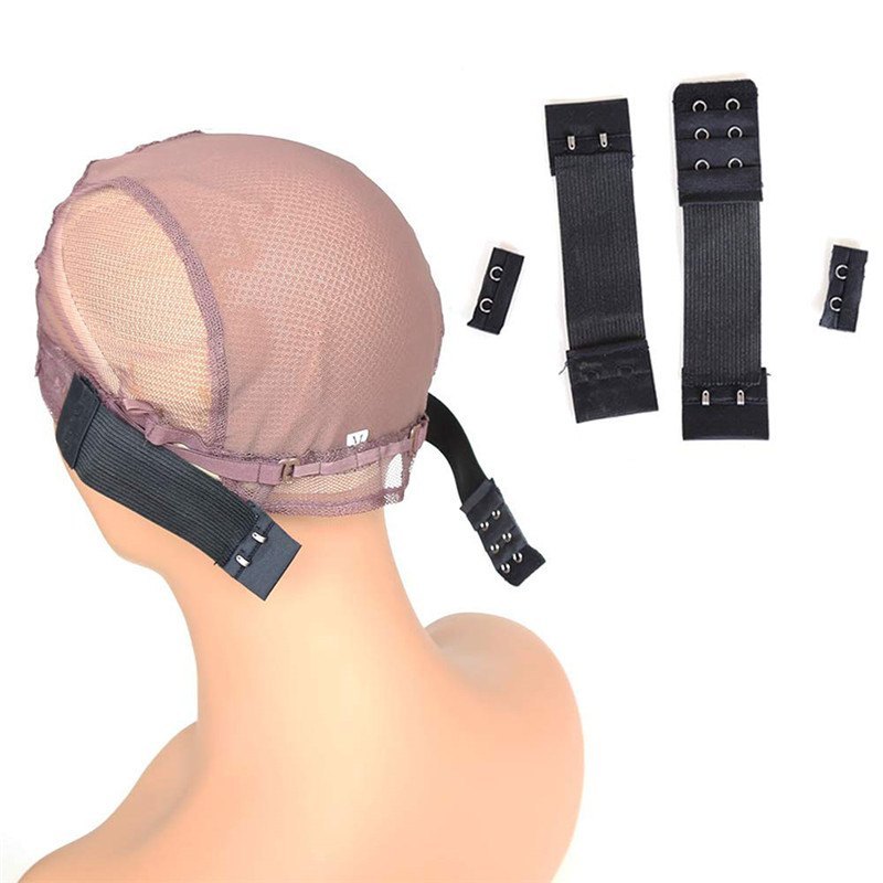 Adjustable Elastic Band with Hooks for Wigs/Lace Closure/Lace Frontal Sewing Band Black
