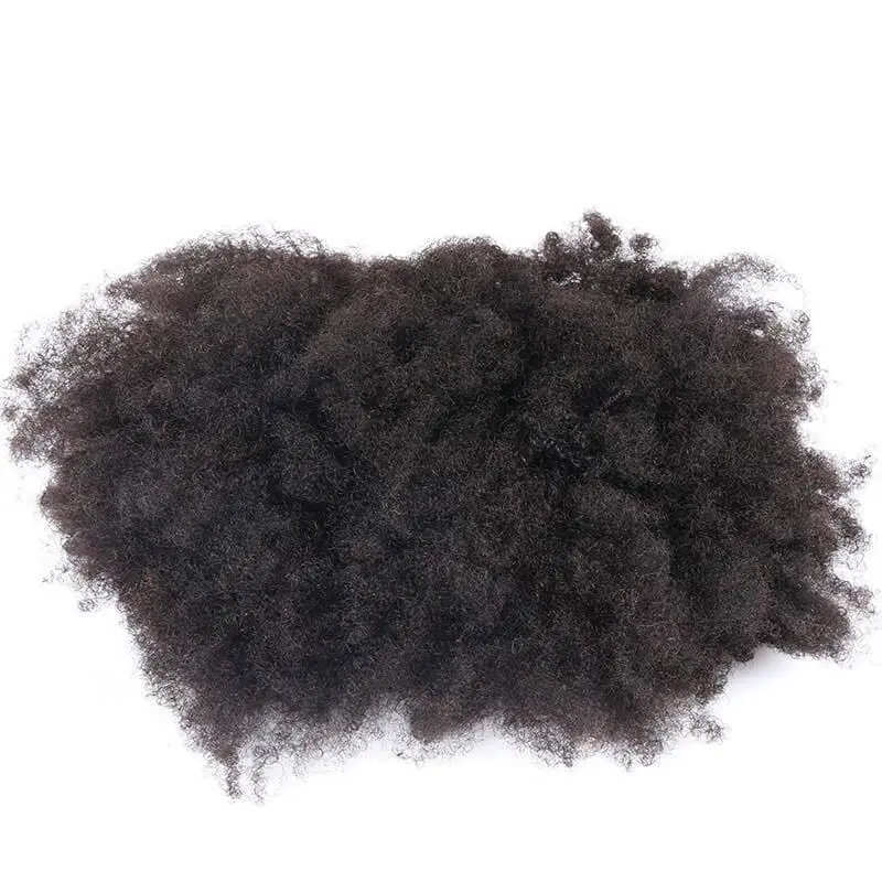 Black Afro Kinky Curly Ponytail For Women Clip In Ponytails Human Hair ...