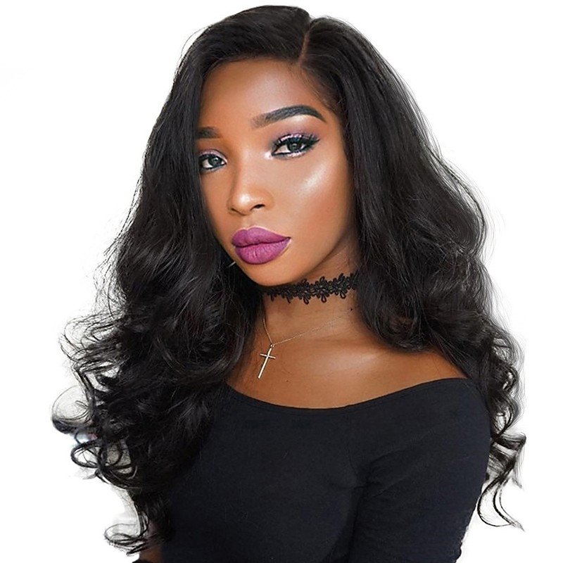 Brazilian Virgin Hair Full Lace Wigs Body Wave Pre Plucked High Quality Wigs For Black Women