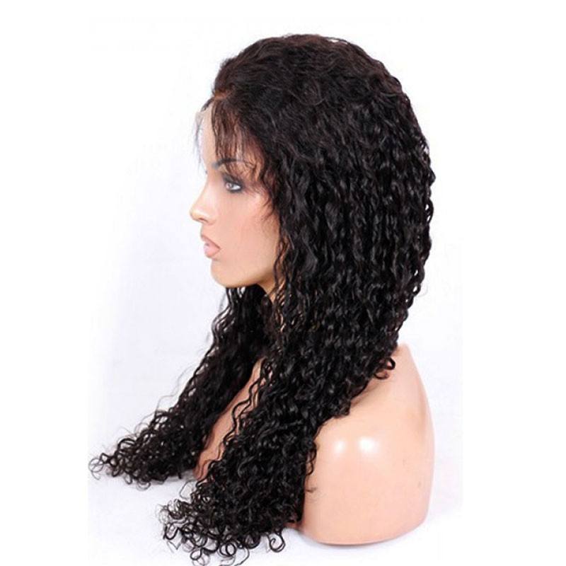 Water Wave Full Lace Wigs With Baby Hair Pre Plucked Human Hair Glueless Wigs 130 Density