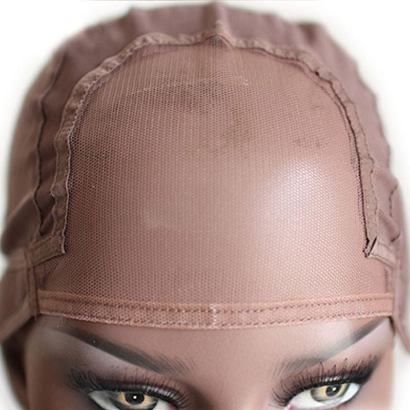 Glueless  Full Lace Wig Cap For Making Wigs Brown Or Black Color High Quality