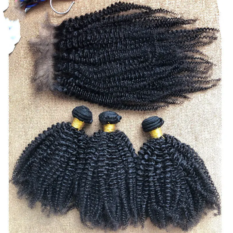 Sale Mongolian Afro Kinky Curly Hair Weave Bundles 4a4b Kinky Curly Mongolian Human Grade 12A Virgin Hair Extensions 8"-40"