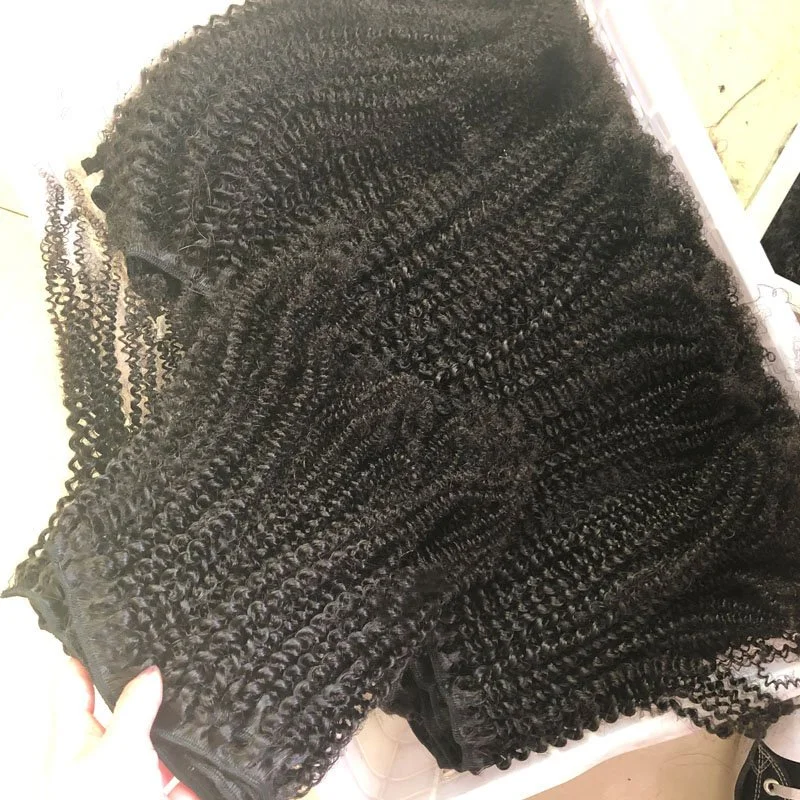 4A Afro Kinky Curly Hair Extension 4c Afro Kinky Curly Human Hair Weave Afro Kinky Curly
