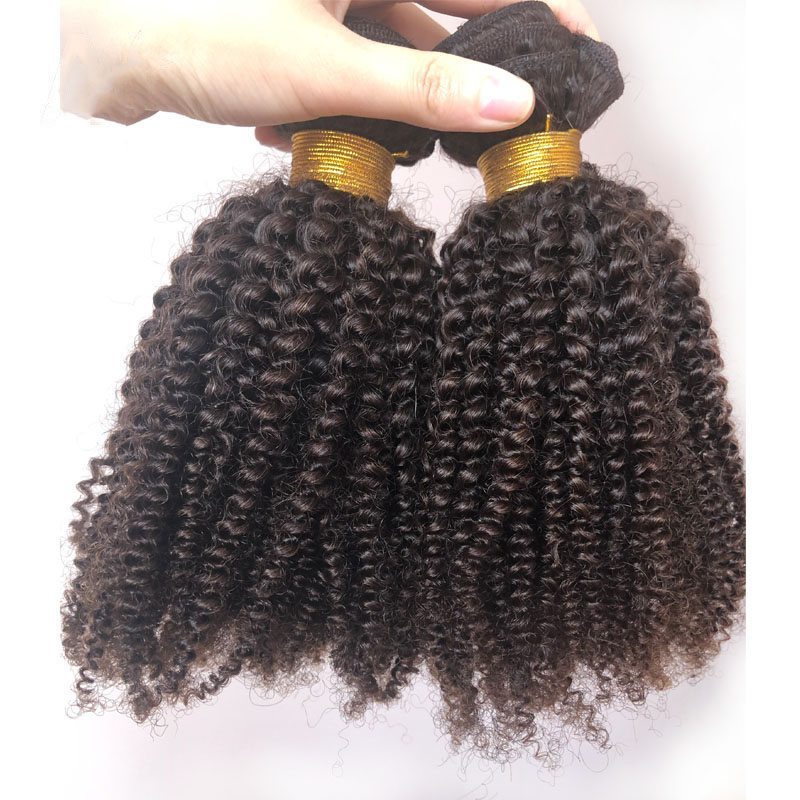 New Arrival Brown Hair Extension Mongolian Virgin Cuticle Aligned Human Mongolian Kinky Curly Hair Weave Bundles 8"-40"