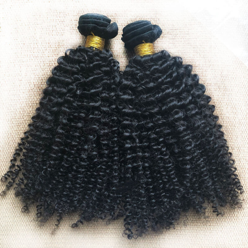 Sale Unprocessed Human Hair Natural Color Can Dyed 12A Best Quality Virgin Mongolian Kinky Curly Human Hair Weaving