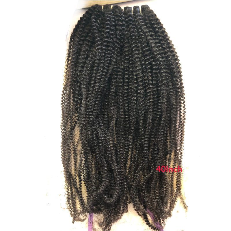 Unprocessed Natural Color 4B Kinky Coily Human Hair Extensions Quality 12A Grade Mongolian Hair In Stock