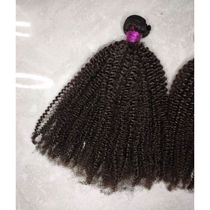 New Arrival Human Hair Weave Bundles Top Grade Mongolian Kinky Curly 4B4C Virgin Double Drawn Hair 8-30 Inch