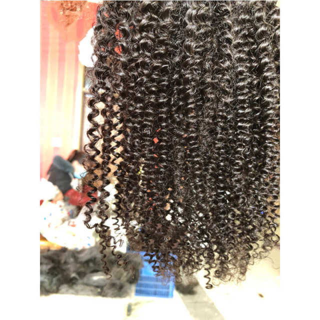 Wholesale 3C4A Kinky Virgin Hair Bundles Best Quality Grade 12A Mongolian Human Virgin Kinky Curly Hair 8"-40" Big Stock