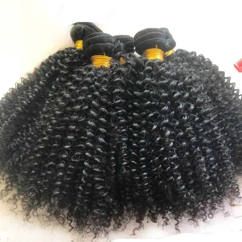 Sale Best Quality 12A Virgin Unprocessed Human 3C4A Kinky Curly Hair Natural Color No Tangle No Shedding 8"-40"