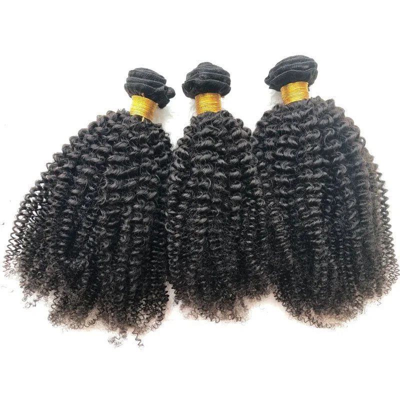 Sale Mongolian Afro Kinky Curly Hair Weave Bundles 4a4b Kinky Curly Mongolian Human Grade 12A Virgin Hair Extensions 8"-40"