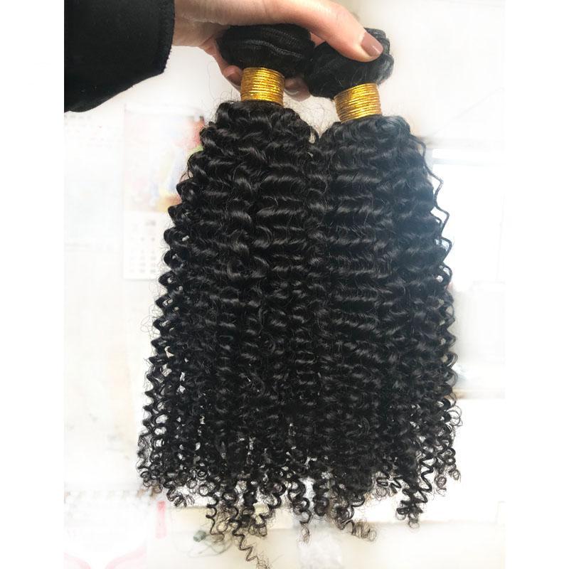 Sale Unprocessed Human Hair Natural Color Can Dyed 12A Best Quality Virgin Mongolian Kinky Curly Human Hair Weaving