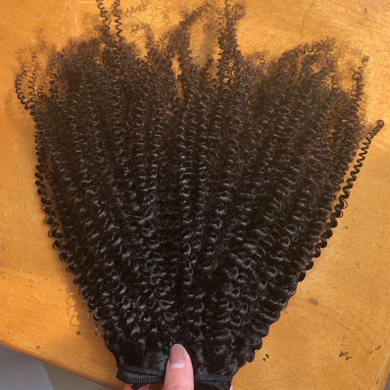 Sale Afro Kinky Human Hair Weave Top Grade Virgin Mongolian 4b4c Kinky Curly Hair Extensions For Black Women