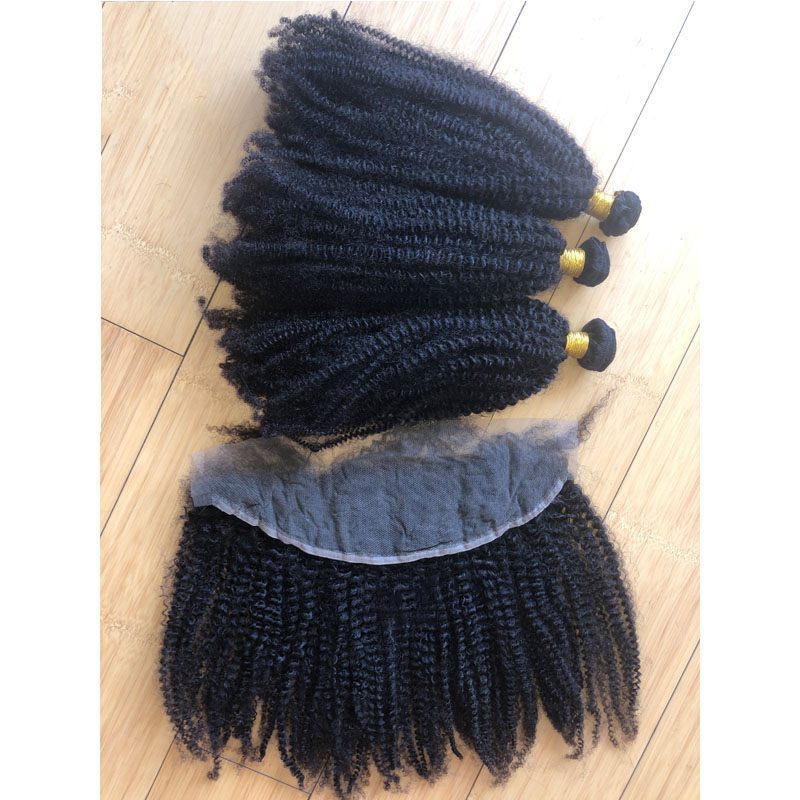 Unprocessed Natural Color 4B Kinky Coily Human Hair Extensions Quality 12A Grade Mongolian Hair In Stock