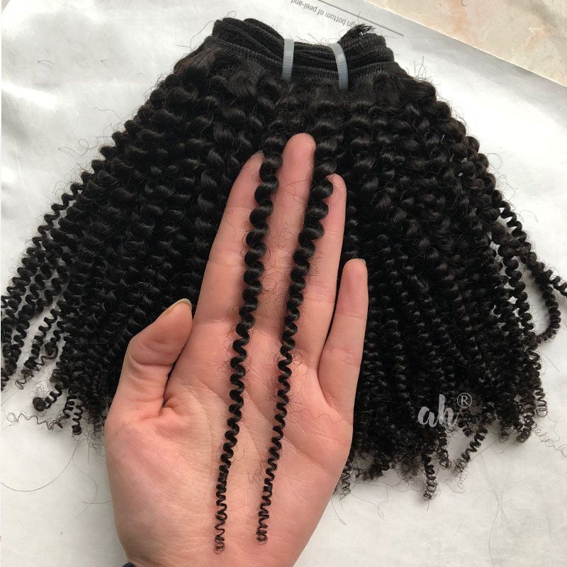 Sale High Quality Brazilian Human Virgin Unprocessed Kinky Curly Hair Virgin Brazilian Hair Weave 8"-40" Big Stock