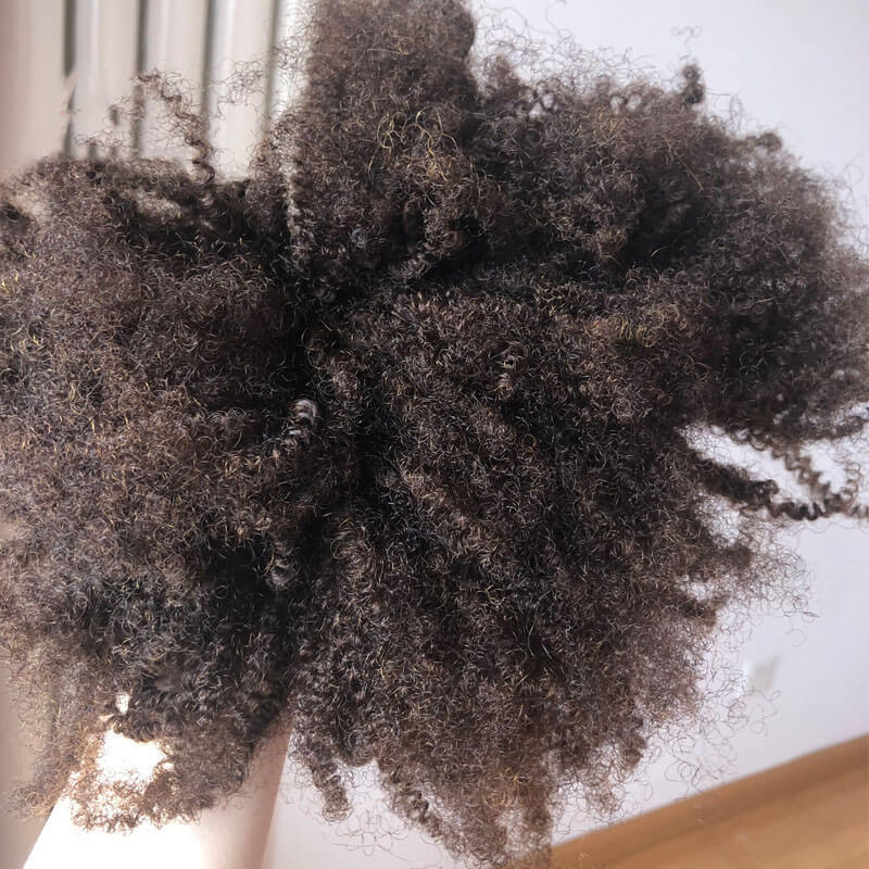 Sale 4A 4B Virgin Human Afro Kinky Hair Weave Bundles Top Grade 8"-40" Mongolian Kinky Curly Brown Hair Extension