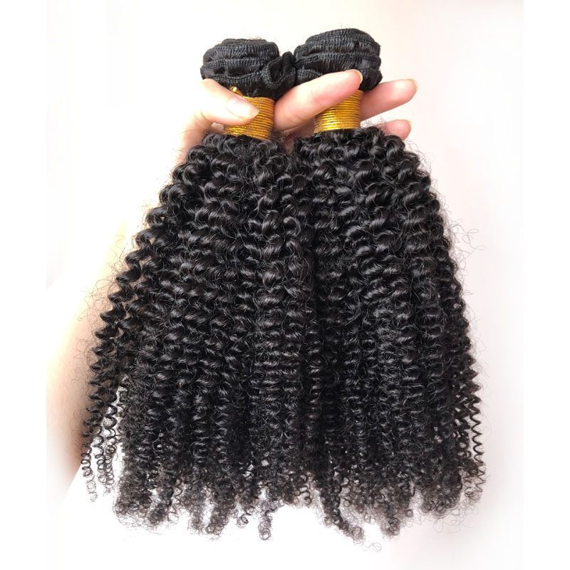 Mongolian Machine Double Weft No Any Chemical Processed 100% Remy Virgin No Tangle No Shed Hair Weave Kinky Curly Hair