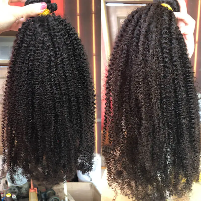 Sale 3B 3C 4A 4B 4C Kinky Curly Hair Weft 12A  Mongolian Kinky Curly Hair 100% Unprocessed Virgin Hair 8"-40"Can Be Dyed