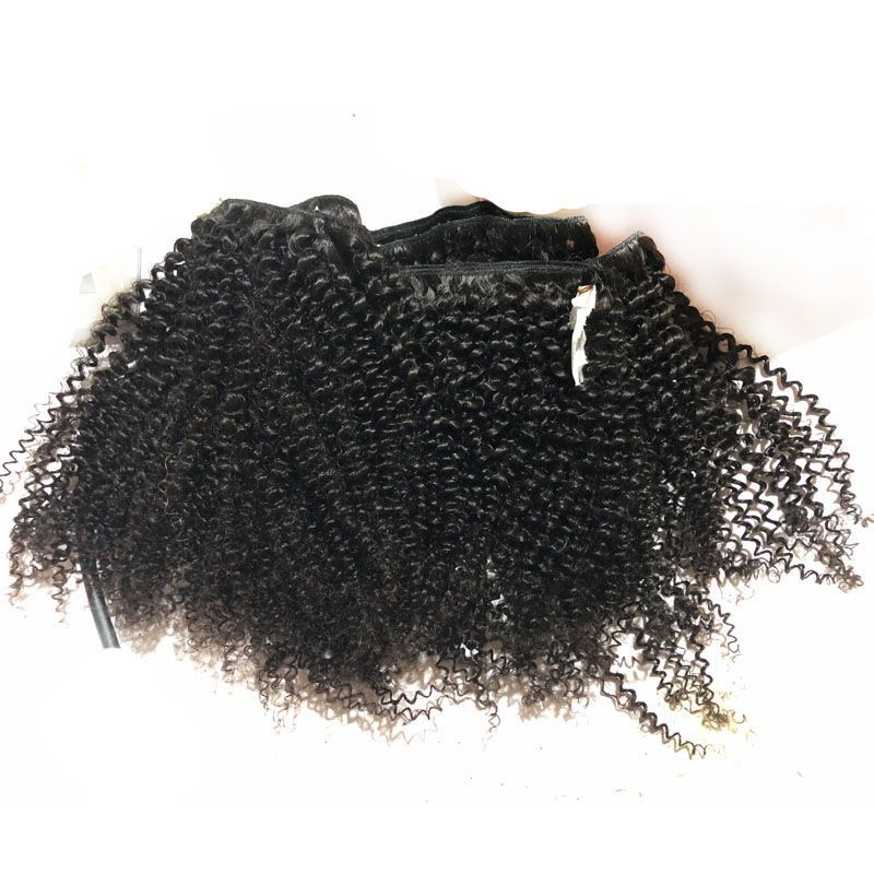 Wholesale Best Quality 12A Human Hair Extensions Sale 100%  Raw Unprocessed Human Virgin Mongolian 3C4A Kinky Curly Hair