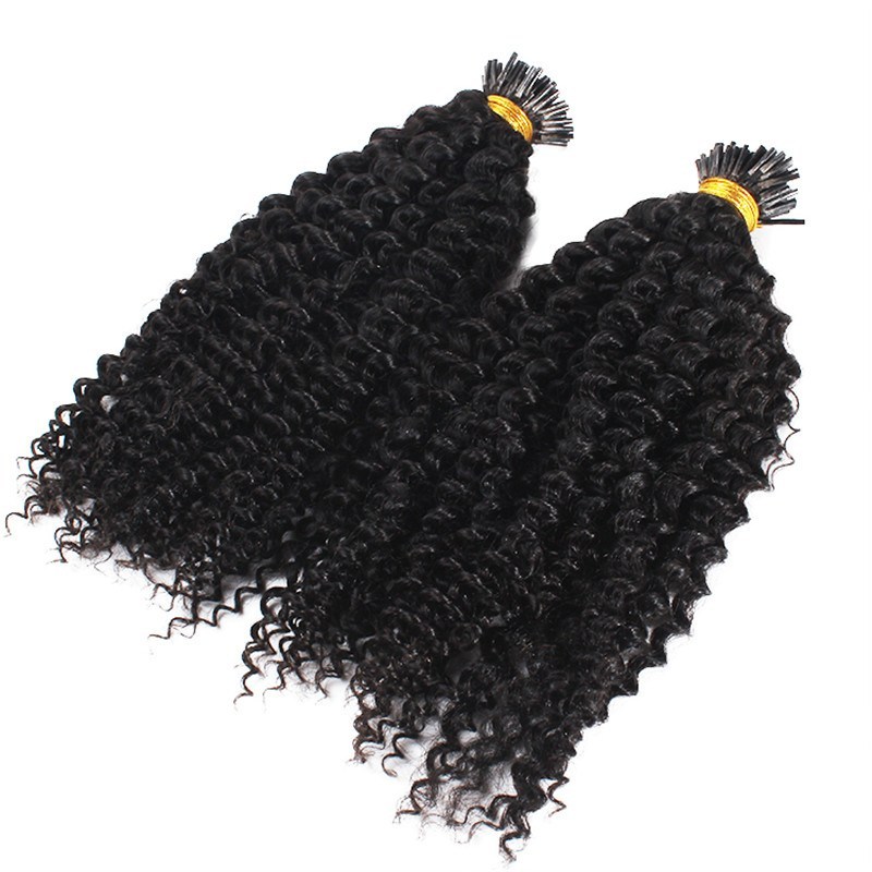 Indian I Tip Hair Kinky Curly Human Hair Extension I Tip