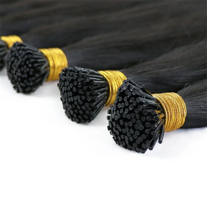 Human Keratin Hair Extensions 12A Cabeo Humano I Tip Hair Extension