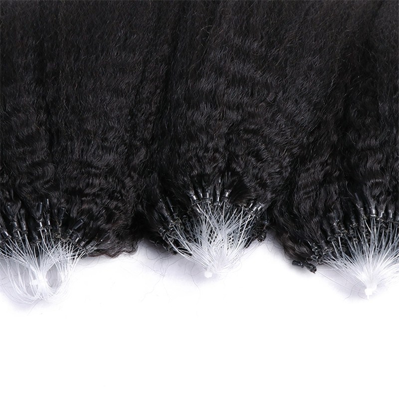 100% Virgin Cuticle Aligned Kinky Straight Ombre Human Hair Extension Micro Rings