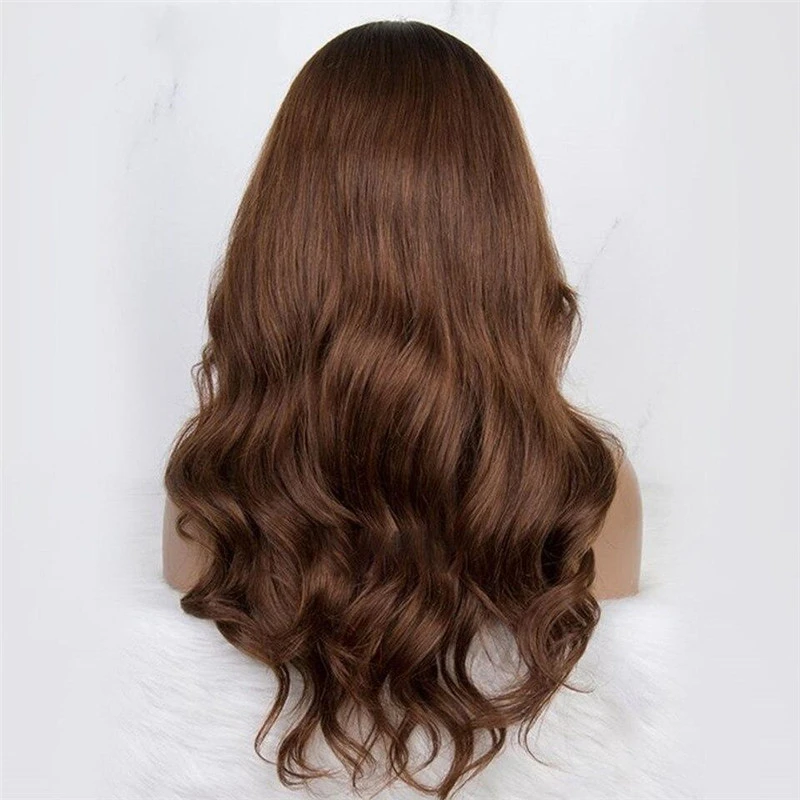 #4 Body Wave Headband Human Hair Wigs Full Machine Made None Lace Wig
