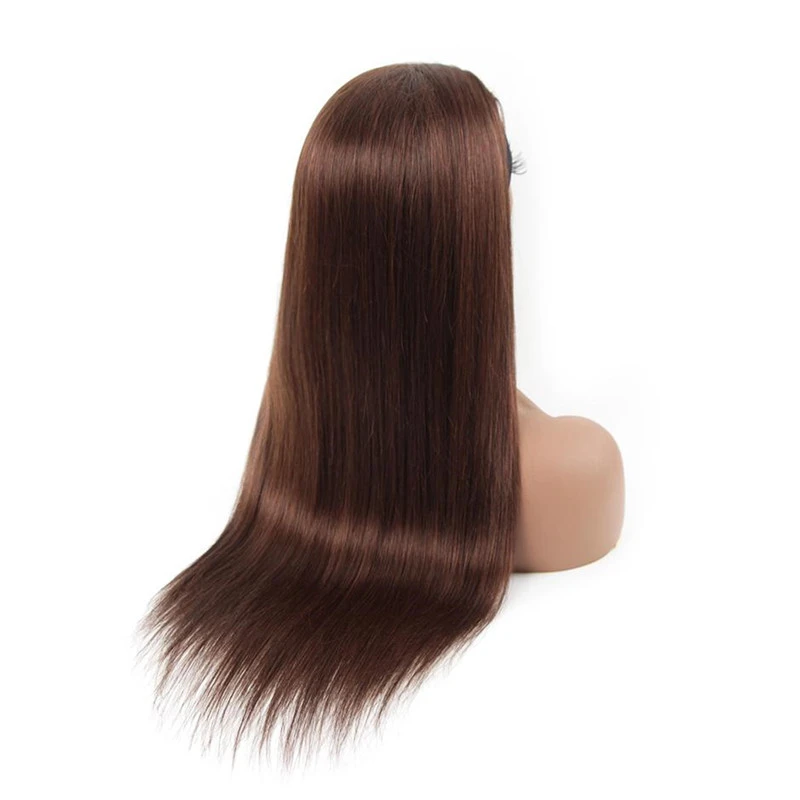 #4 Straight Headband Human Hair Wigs Full Machine Made Wig None Lace