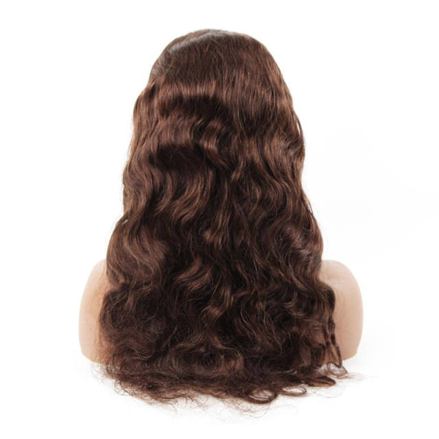 #4 Body Wave Headband Human Hair Wigs Full Machine Made None Lace Wig