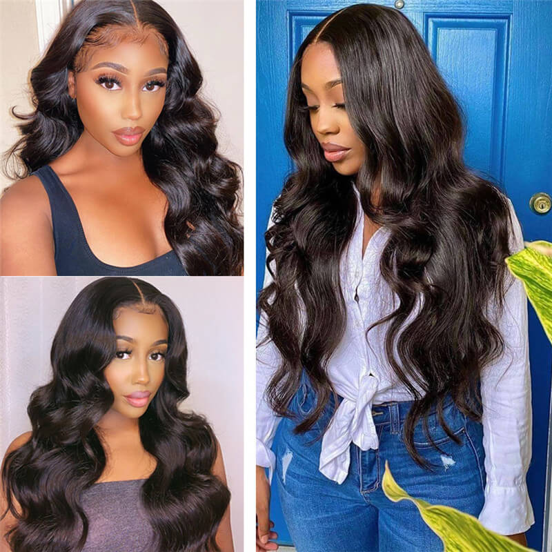 Human Hair Wigs For Black Women Glueless 100% Brazilian Remy Hair Wig Pretty Body Wave Lace Front Wig 8-30 inch