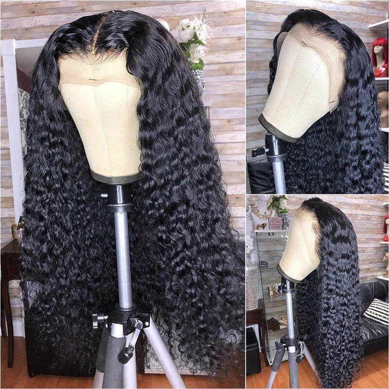 10A Grade Deep Wave Frontal Wig 13x6 Lace Wigs Remy 13x4 T Part Brazilian Wet And Wavy Curly Human Hair Wigs Deep Wave Lace Front Wig