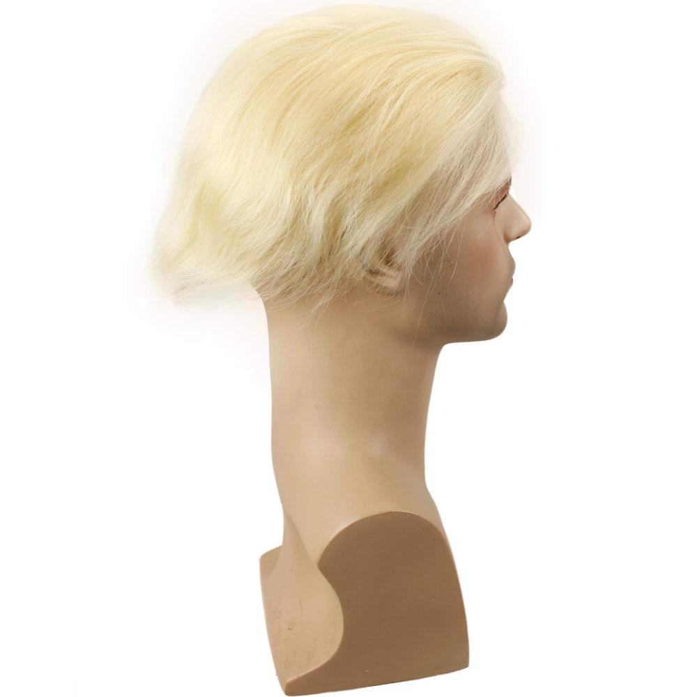 Eseewigs Whole PU Base 4# Brown Toupee for Men Durable Thin Skin Brazilian Remy Human Hair 10x8 inch Straight Hair Replacement