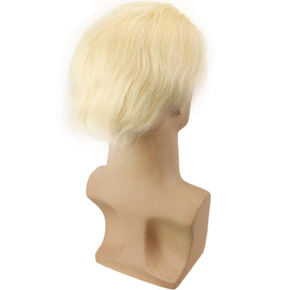 Eseewigs Whole PU Base 4# Brown Toupee for Men Durable Thin Skin Brazilian Remy Human Hair 10x8 inch Straight Hair Replacement