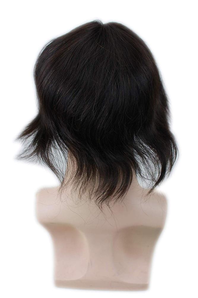 Eseewigs Whole PU Base 4# Brown Toupee for Men Durable Thin Skin Brazilian Remy Human Hair 10x8 inch Straight Hair Replacement