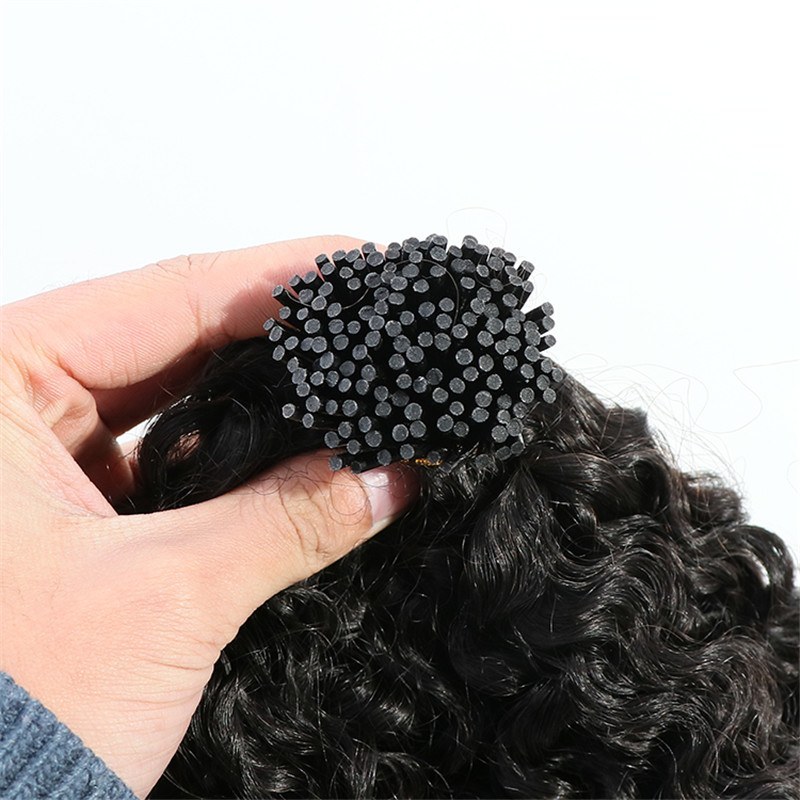 Wholesale Curly Human Hair I Tip Raw Burmese I Tip Hair Extensions