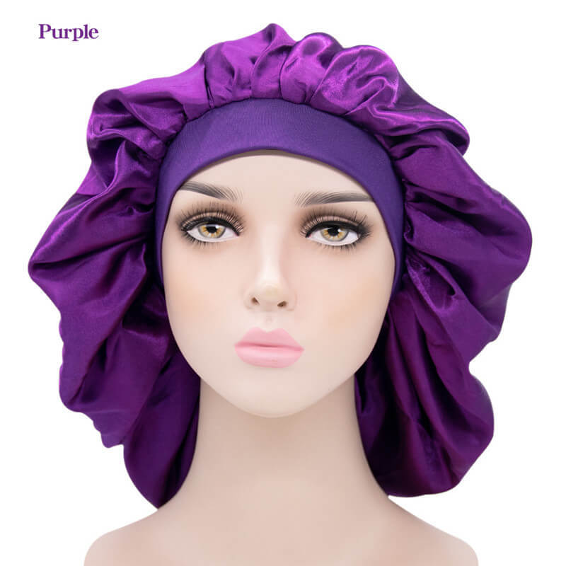 Newly Women's Satin Solid Sleeping Hat Night Sleep Cap Hair Care Bonnet Nightcap For Women Men Unisex Cap bonnet de nuit