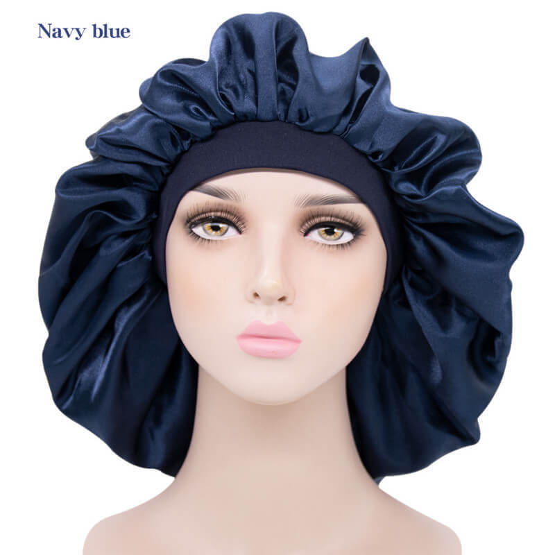 Newly Women's Satin Solid Sleeping Hat Night Sleep Cap Hair Care Bonnet Nightcap For Women Men Unisex Cap bonnet de nuit