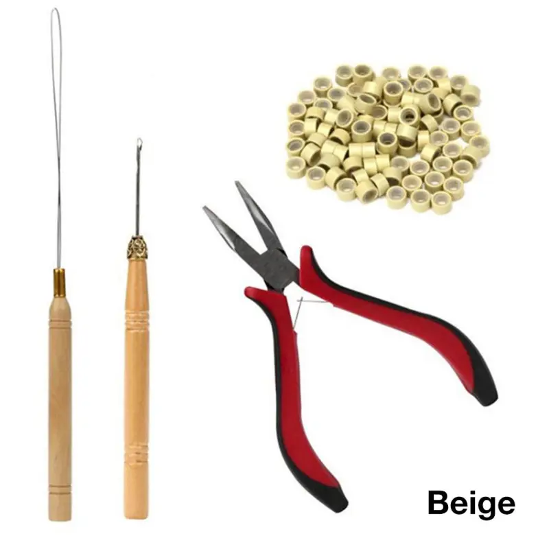 Micro Hair Extension Rings Beads Hair Extension Pliers For Fusion Capsule Hair Keratin Glue Remove Remover Hair Extension Tools 500pcs  nanorings