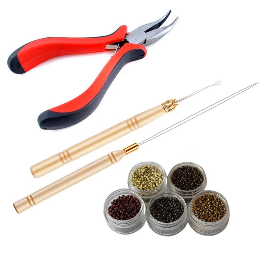 Micro Hair Extension Rings Beads Hair Extension Pliers For Fusion Capsule Hair Keratin Glue Remove Remover Hair Extension Tools 500pcs  nanorings