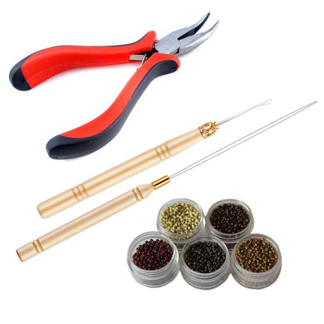 Micro Hair Extension Rings Beads Hair Extension Pliers For Fusion Capsule Hair Keratin Glue Remove Remover Hair Extension Tools 500pcs  nanorings