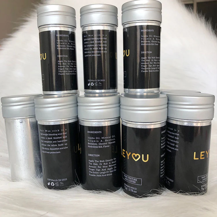 75g 2.7FL.Oz hair wax stick Private logo custom hair edge control wax stick for hair