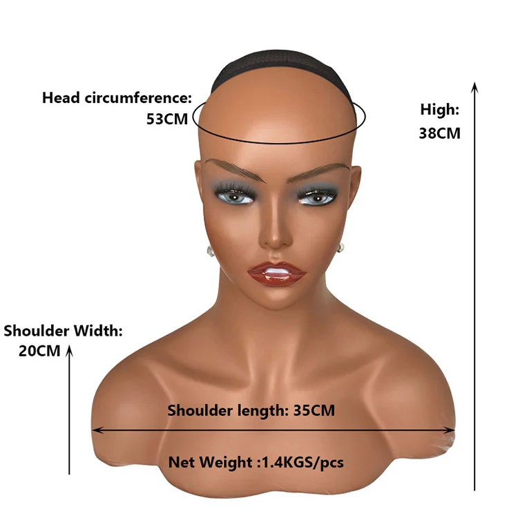 ption About this item This mannequin head is perfect to display your hair wigs, hats, scarfs, headphones, earrings