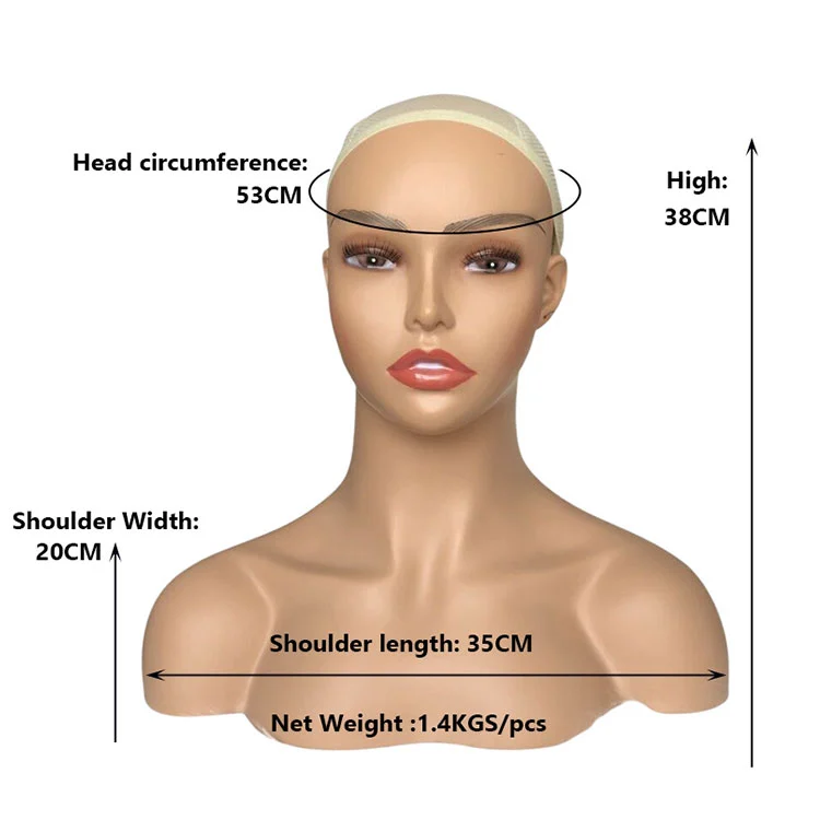 Mannequin Head with Shoulder for wig Mannequin Head